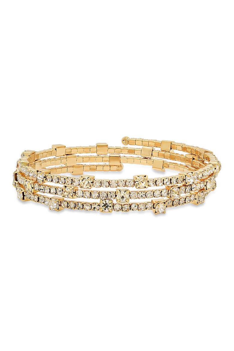 Crystal Wrap Bracelet, Main, color, GOLD
