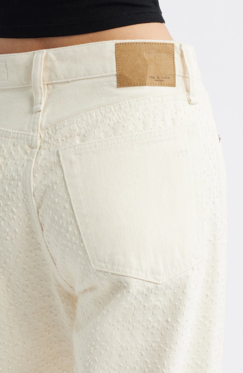 rag & bone Logan Textured Mid Rise Wide Leg Jeans, Alternate, color, 