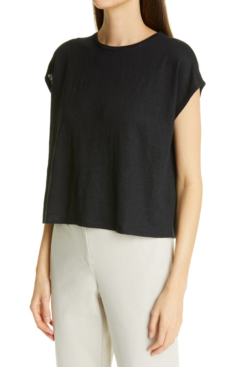 Eileen Fisher Boxy Crewneck Top, Alternate, color, 