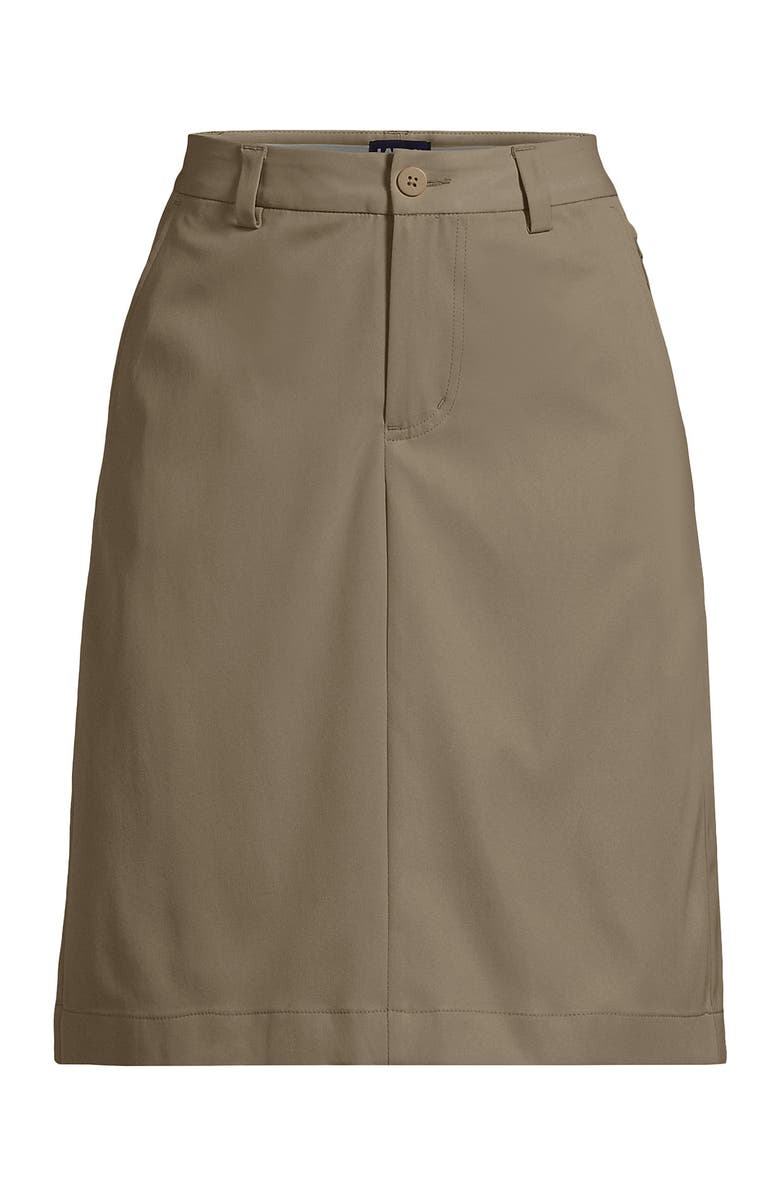 Lands' End School Uniform  Active Chino Skort Top of the Knee, Alternate, color, Khaki