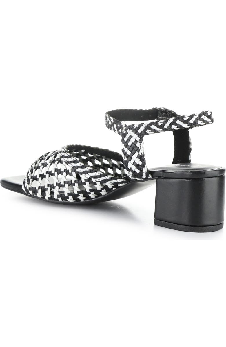 Bos. & Co. Wendi Ankle Strap Sandal, Alternate, color, Black/ White Mix