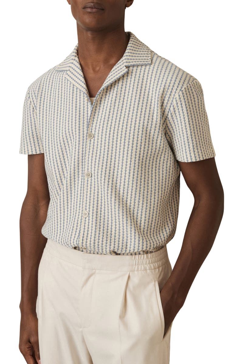 Tower Textured Stripe Camp Shirt
