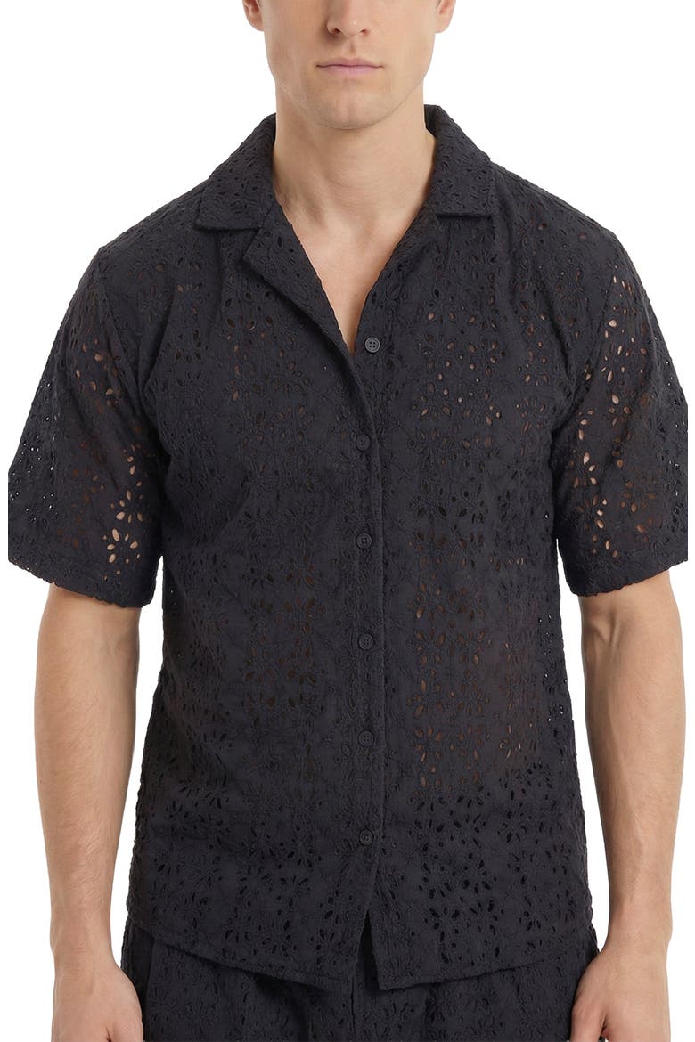 Eyelet Top, Alternate, color, Black