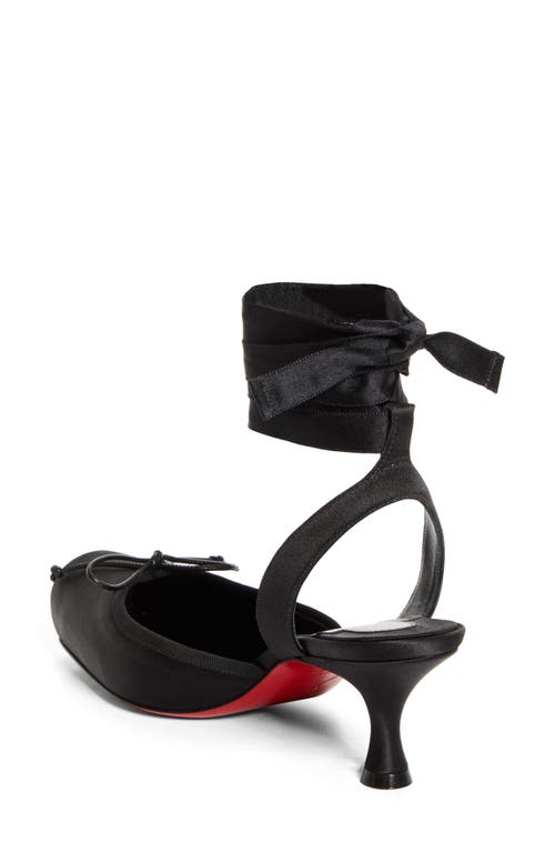 Christian Louboutin Cassia Lace-up Slingback Pump In Black
