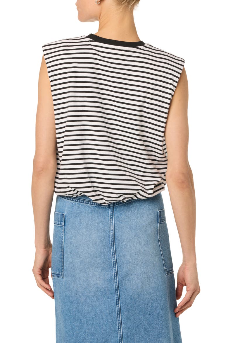 Sleeveless Knit Tank, Alternate, color, BLACK/WHITE STRIPE