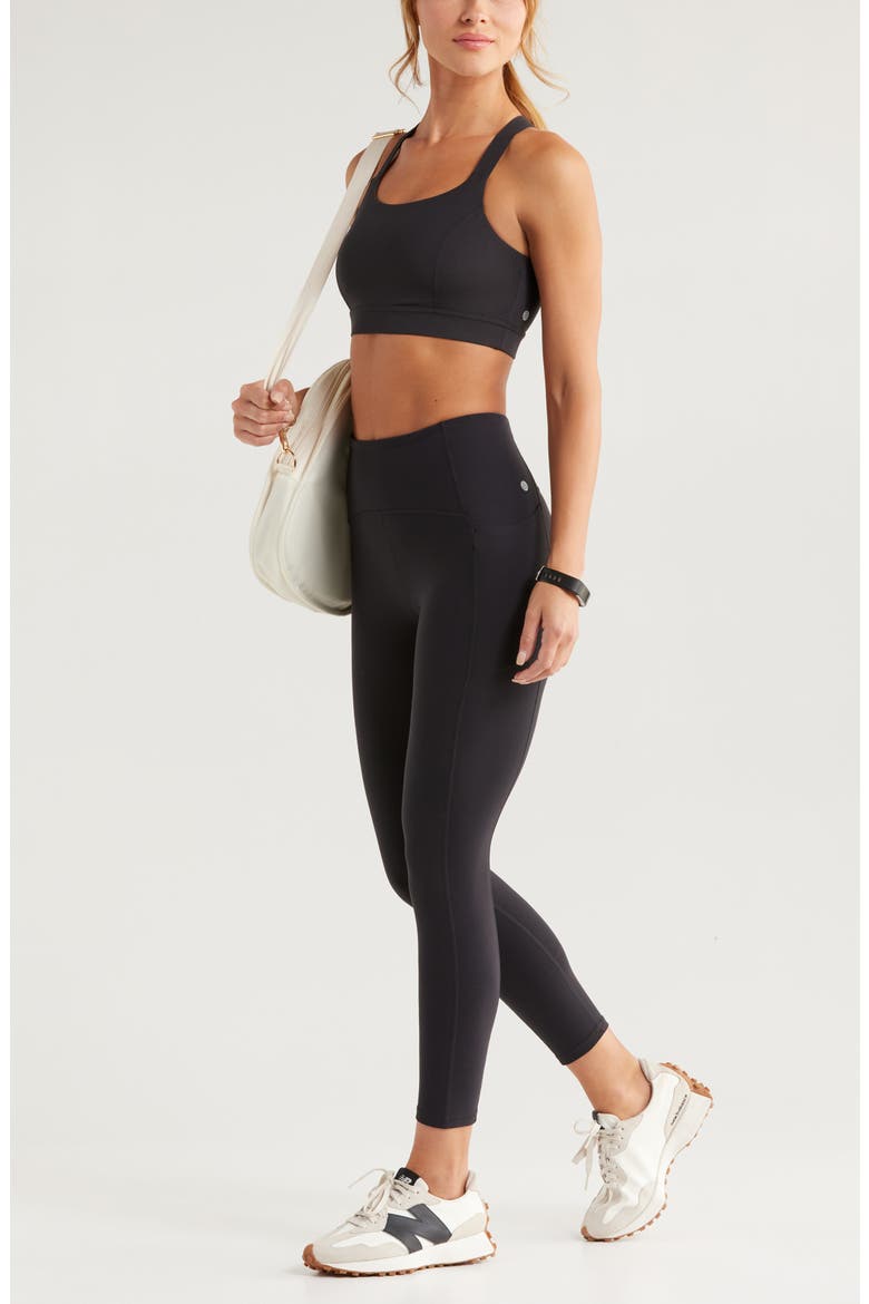 Studio Luxe Lite Court Sports Bra, Alternate, color, BLACK