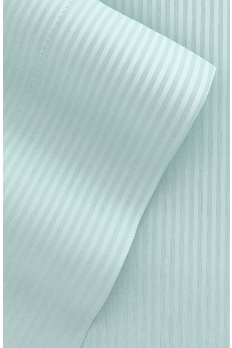 HOME SPUN Premium Ultra Soft Striped 4-Piece Bed Sheet Set, Alternate, color, AQUA
