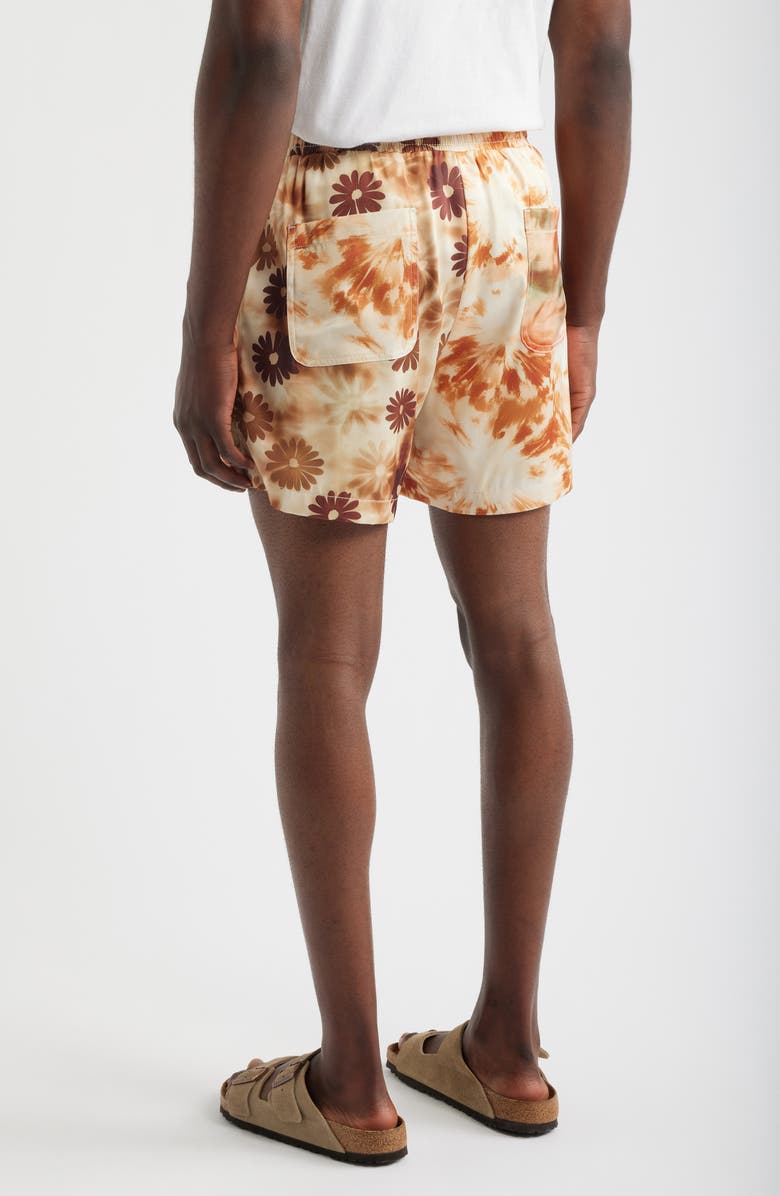 RIZORT Daisy Colorblock Shorts, Alternate, color, Orange