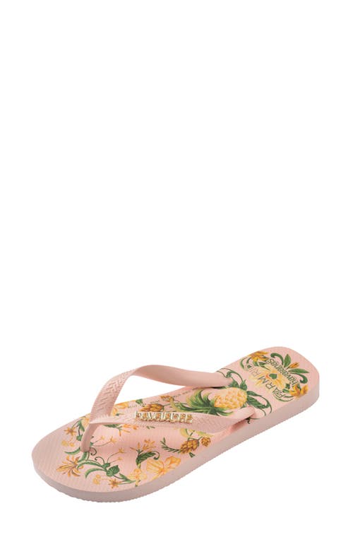 Havaianas X Farm Rio Botanical Beauty Flip Flop In Pink