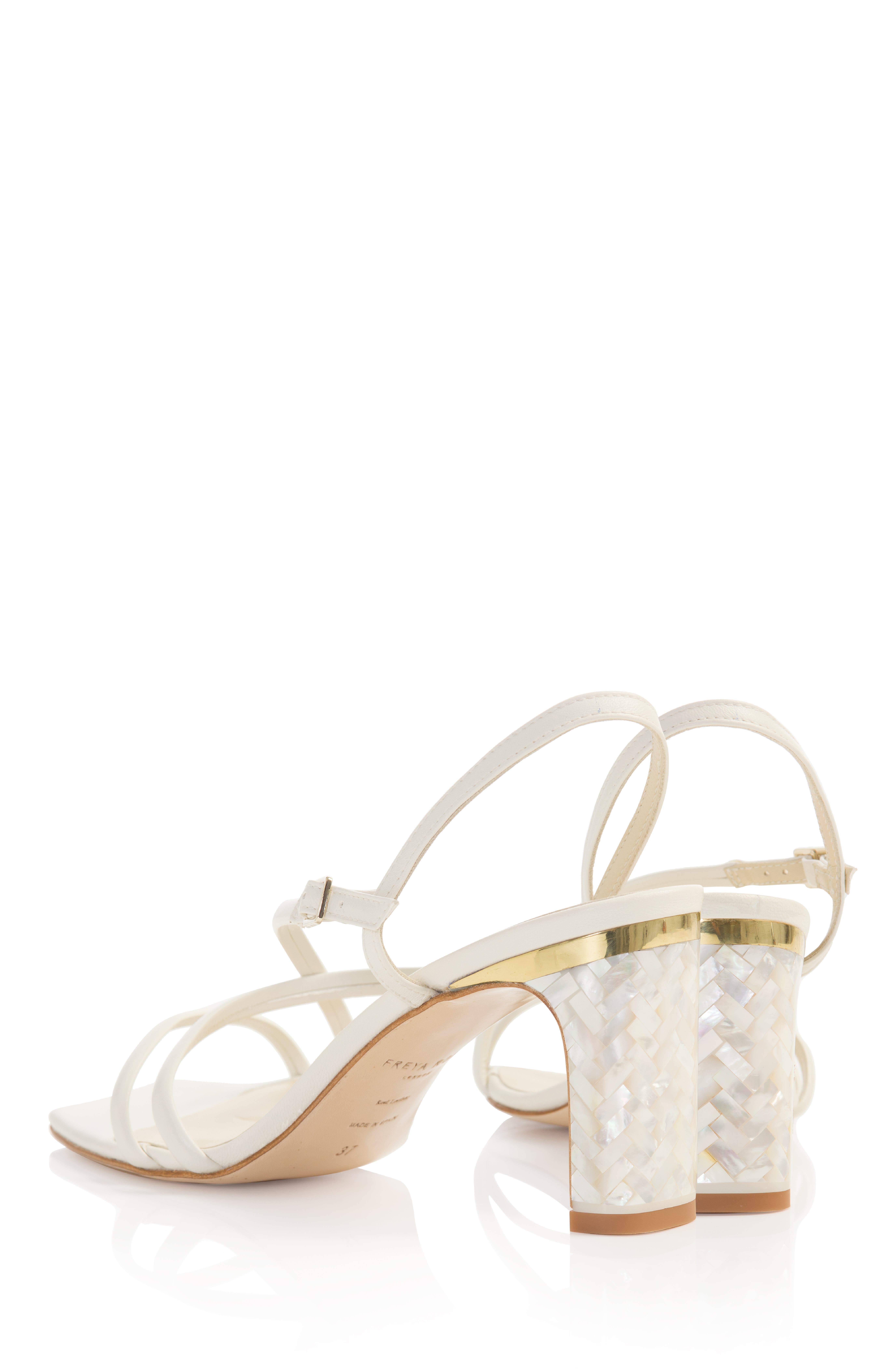 Freya Rose Giselle Ankle Strap Pearl Heel Sandal, Alternate, color, 