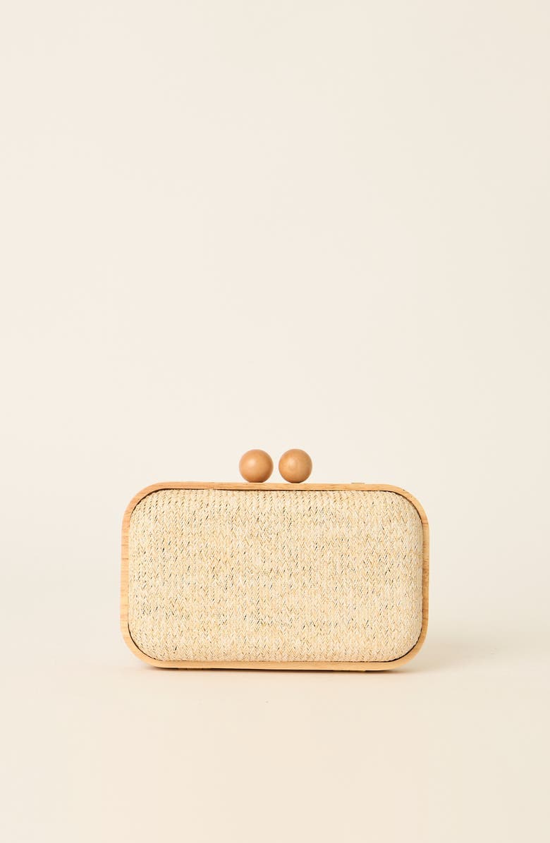 BTB Los Angeles Brooke Clutch, Main, color, Natural/Multi