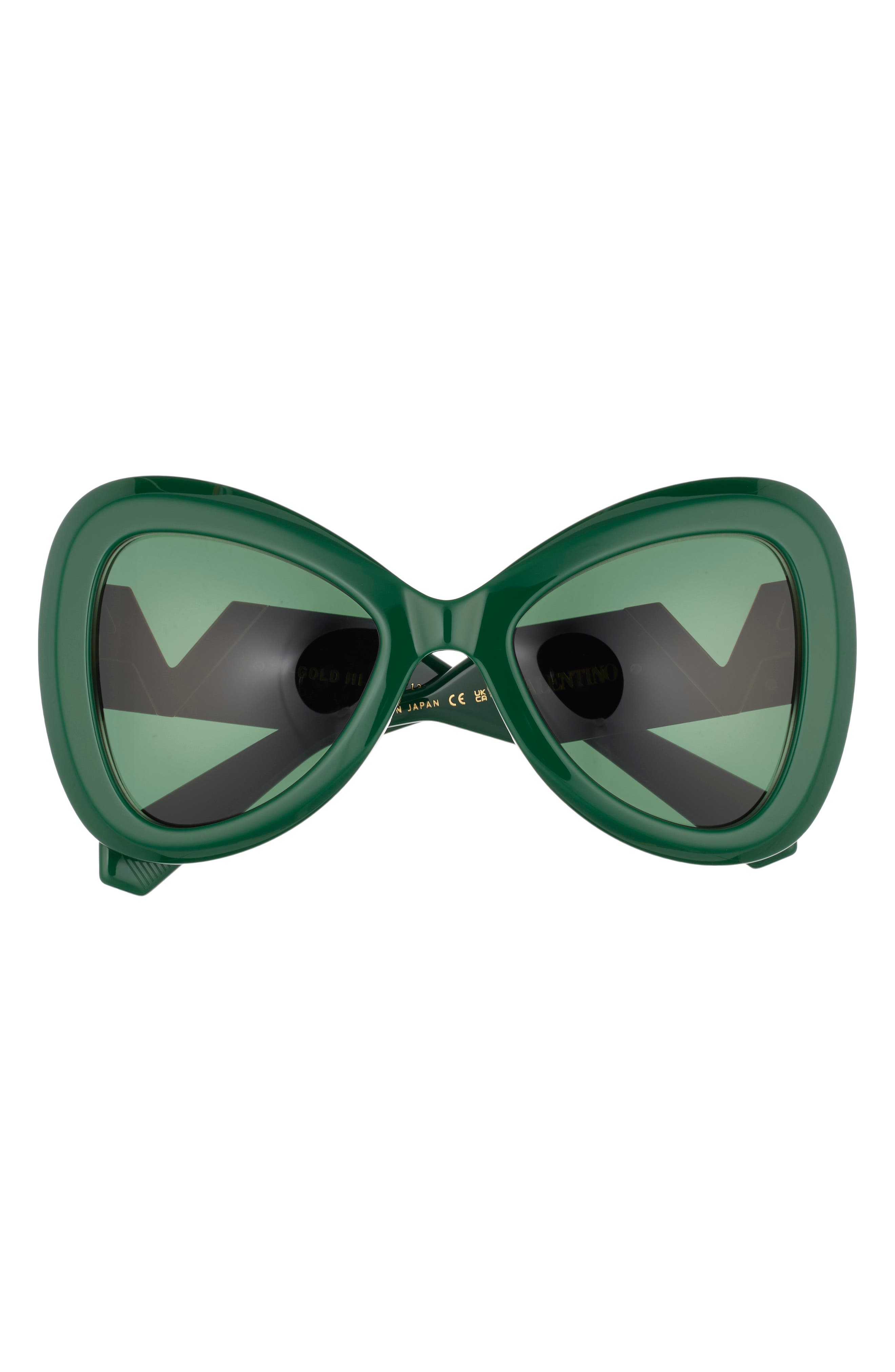 Valentino 55mm Polarized Triangular Sunglasses