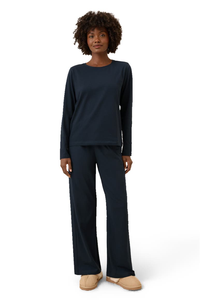 Organic Cotton Cool Stretch Relaxed Sleep Shirt, Main, color, Midnight Blue