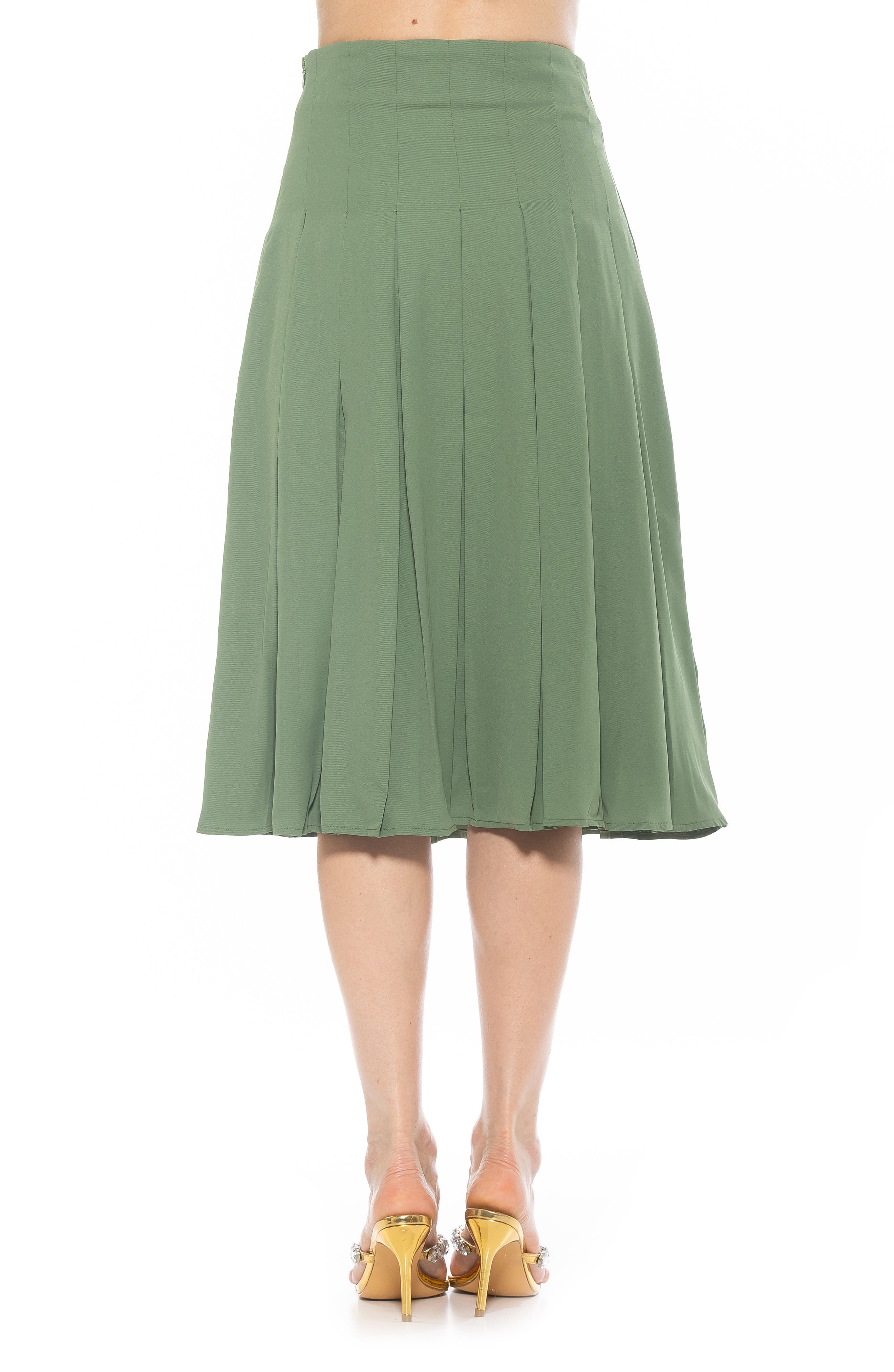 Shilo Pleated Midi Skirt - image 4