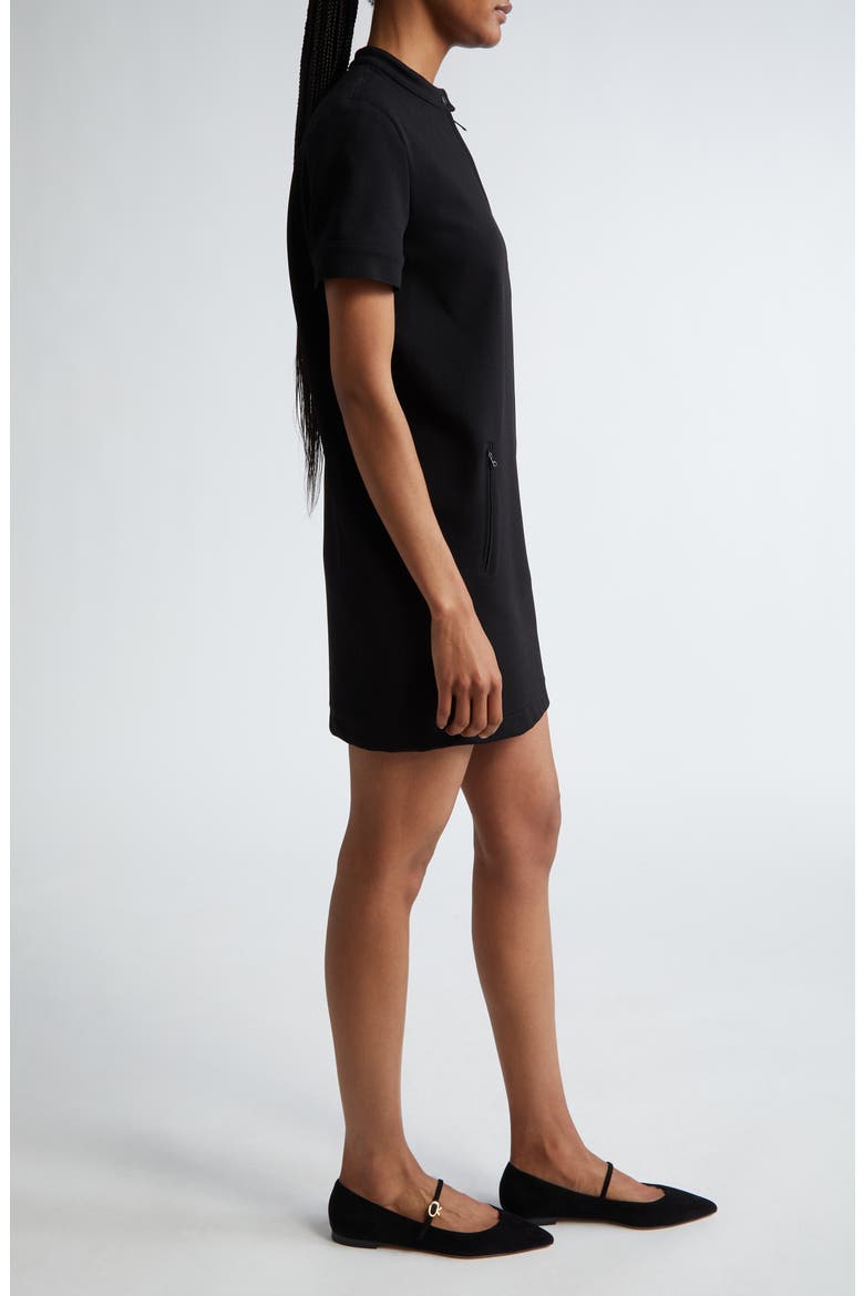 Lord Twill Knit Shift Dress, Alternate, color, BLACK