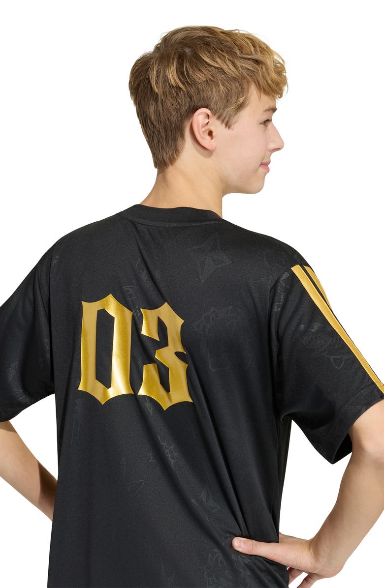 adidas Originals x Fortnite Kids' Midas Jersey, Alternate, color, Black