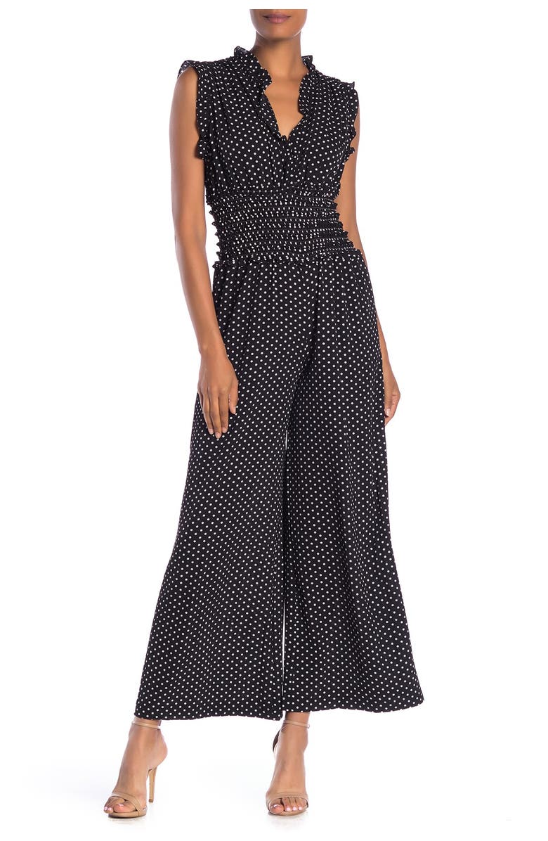 MAX STUDIO Wide Leg Crepe Jumpsuit, Main, color, 