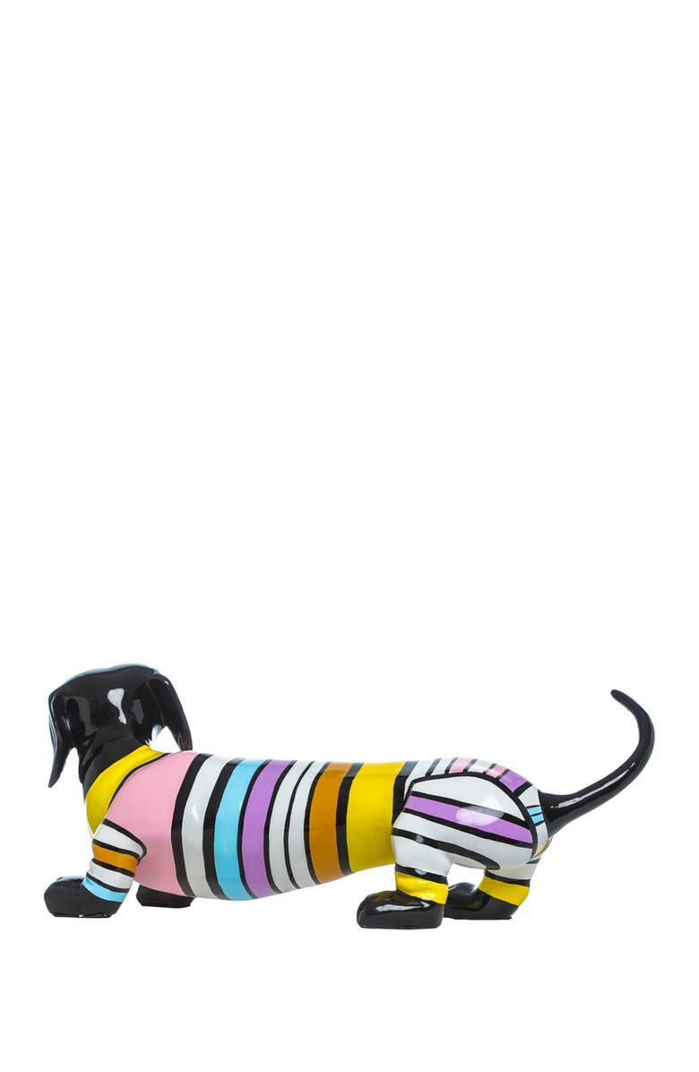 INTERIOR ILLUSIONS Plus Stripe Dachshund Dog, Alternate, color, Multi-Color