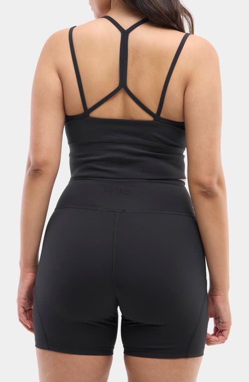Halfdays Gwen Strappy Crop Camisole In Black