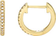 Zoe Lev Diamond Pavé Huggie Hoop Earrings