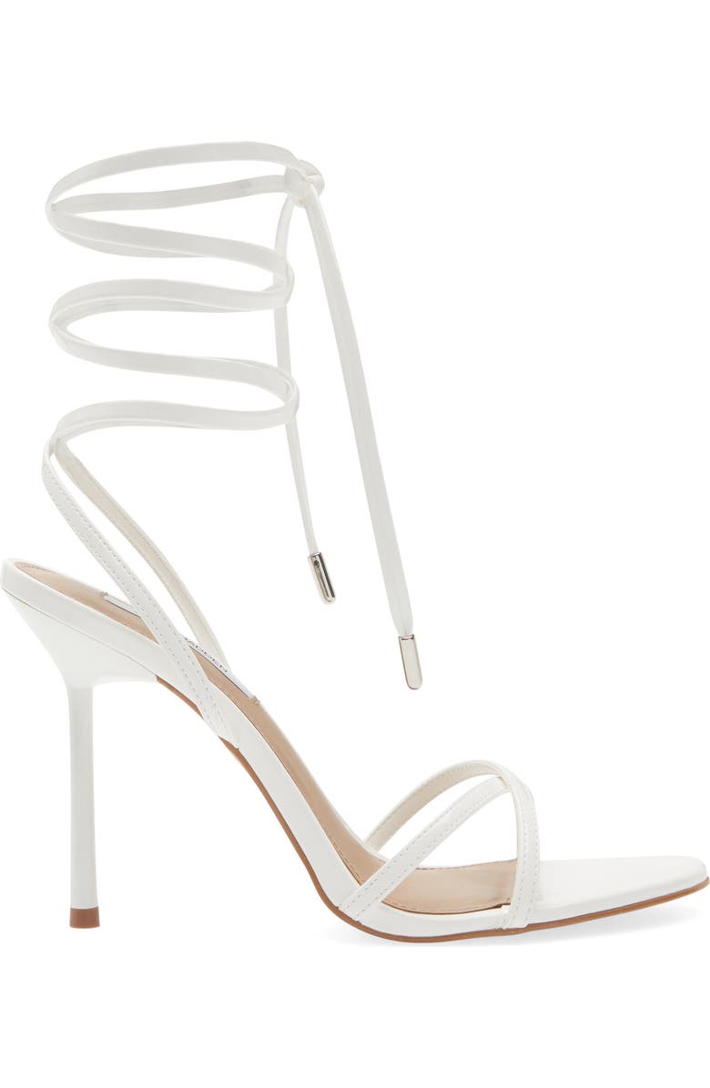Steve Madden Neri Wrap Heeled Sandal, Alternate, color, White Patent