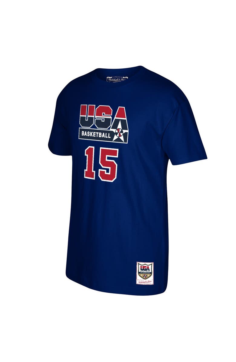 Mitchell & Ness Men's Mitchell & Ness Magic Johnson Navy USA Basketball 1992 Dream Team Name & Number T-Shirt, Alternate, color, 