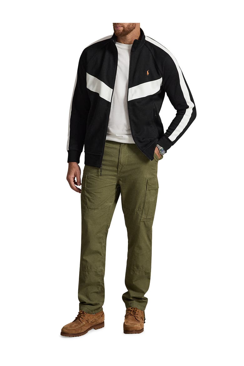 Big & Tall Colorblocked Track Jacket, Alternate, color, POLO BLACK