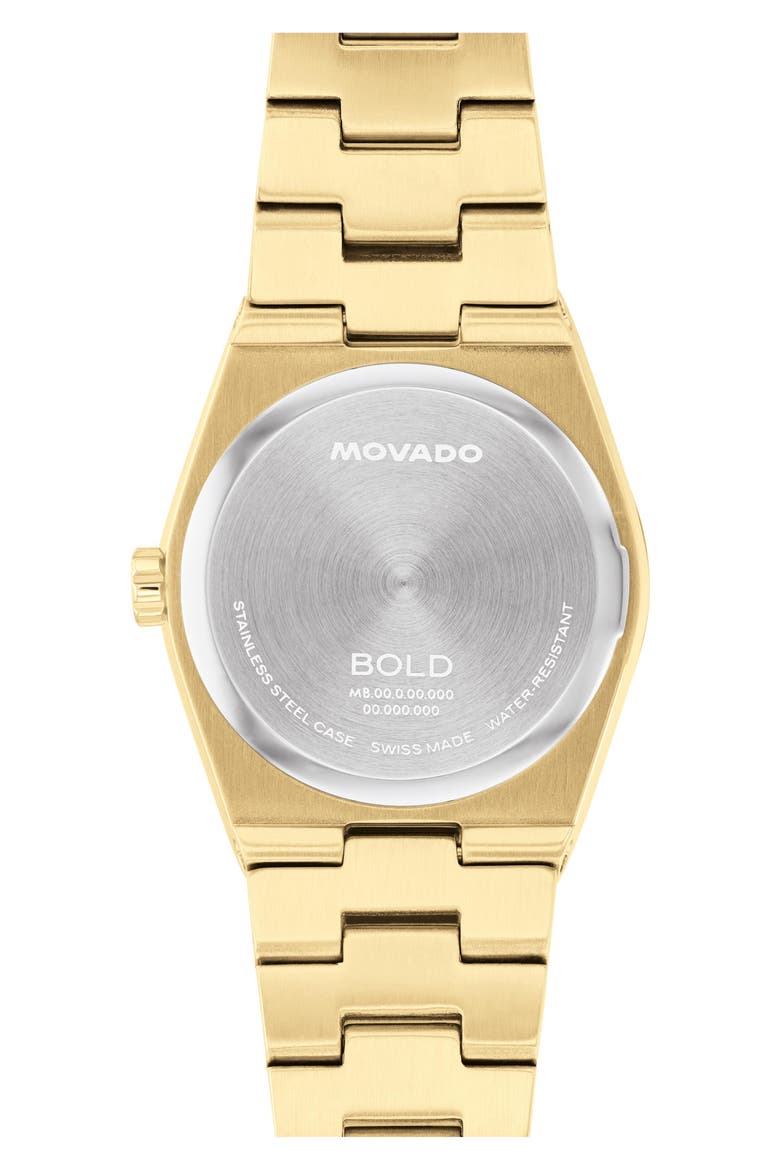 Mini Bold Quest Bracelet Watch, 28mm, Alternate, color, GOLD DIAL