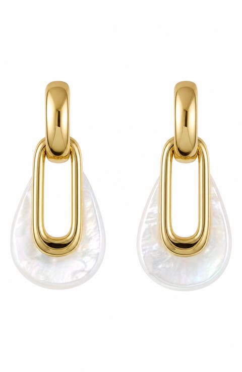 Mother-of-Pearl Drop Earrings