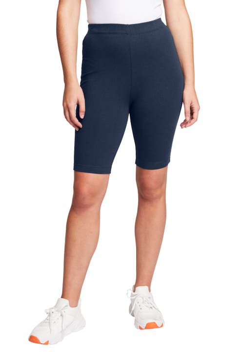 June + Vie Classic Bike Shorts In Blue