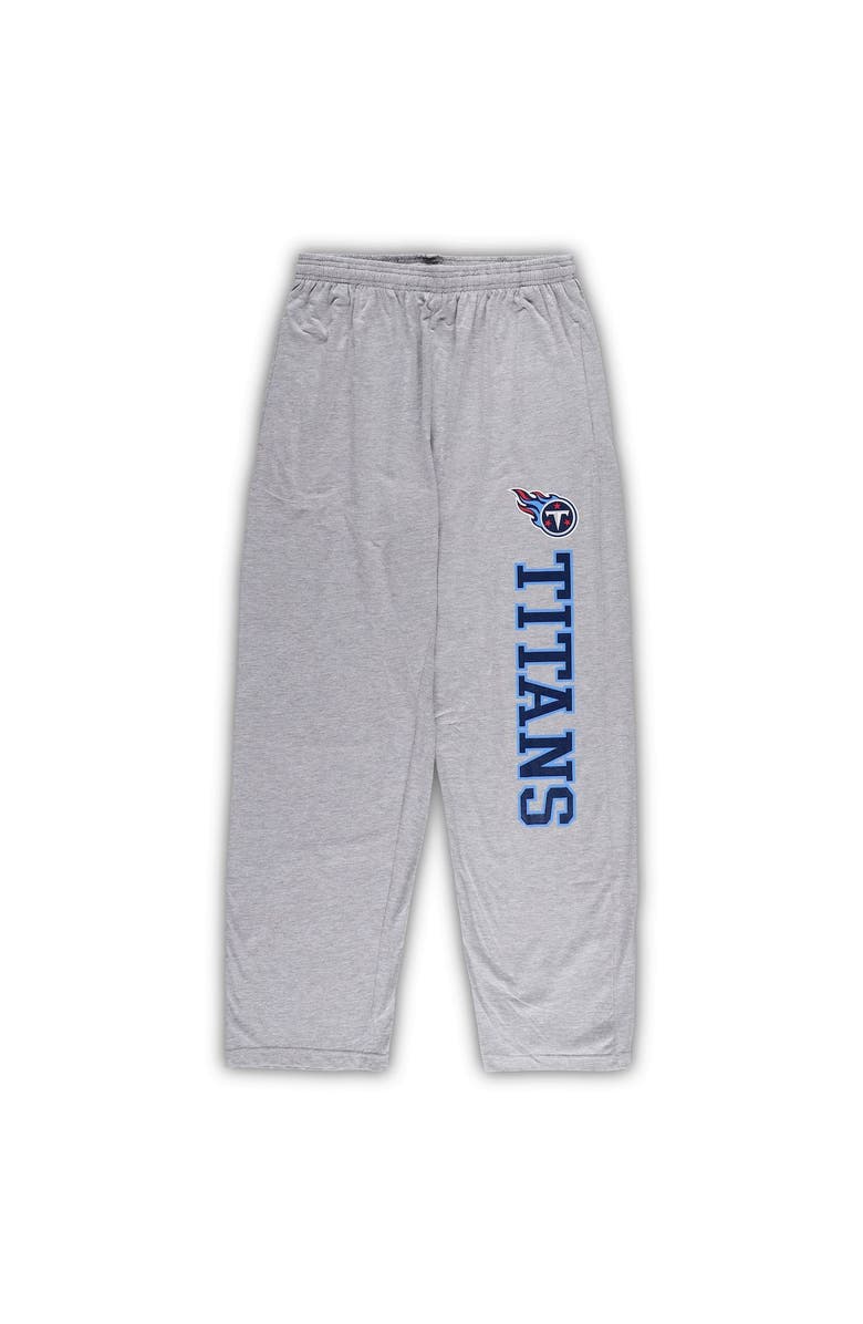 CONCEPTS SPORT Men's Concepts Sport Navy/Heather Gray Tennessee Titans Big & Tall T-Shirt & Pajama Pants Sleep Set, Alternate, color, Navy