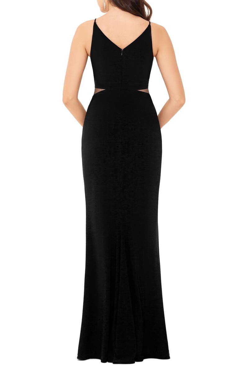 Xscape Evenings Xscape Illusion Inset Gown, Alternate, color, 