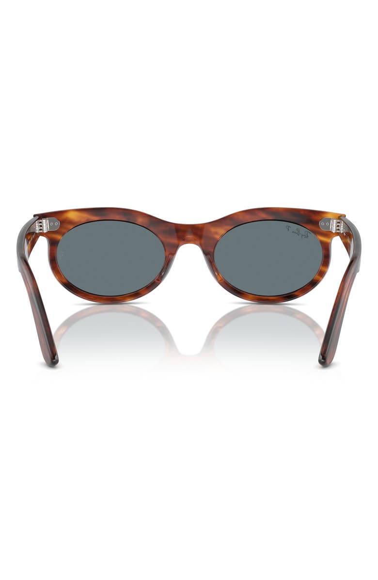 Ray-Ban Wayfarer 53mm Polarized Oval Sunglasses, Alternate, color, Striped Havana