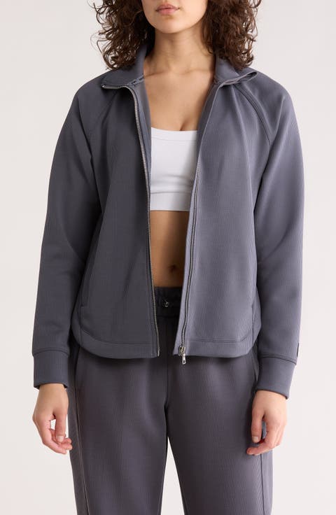 Rib Tulip Hem Jacket