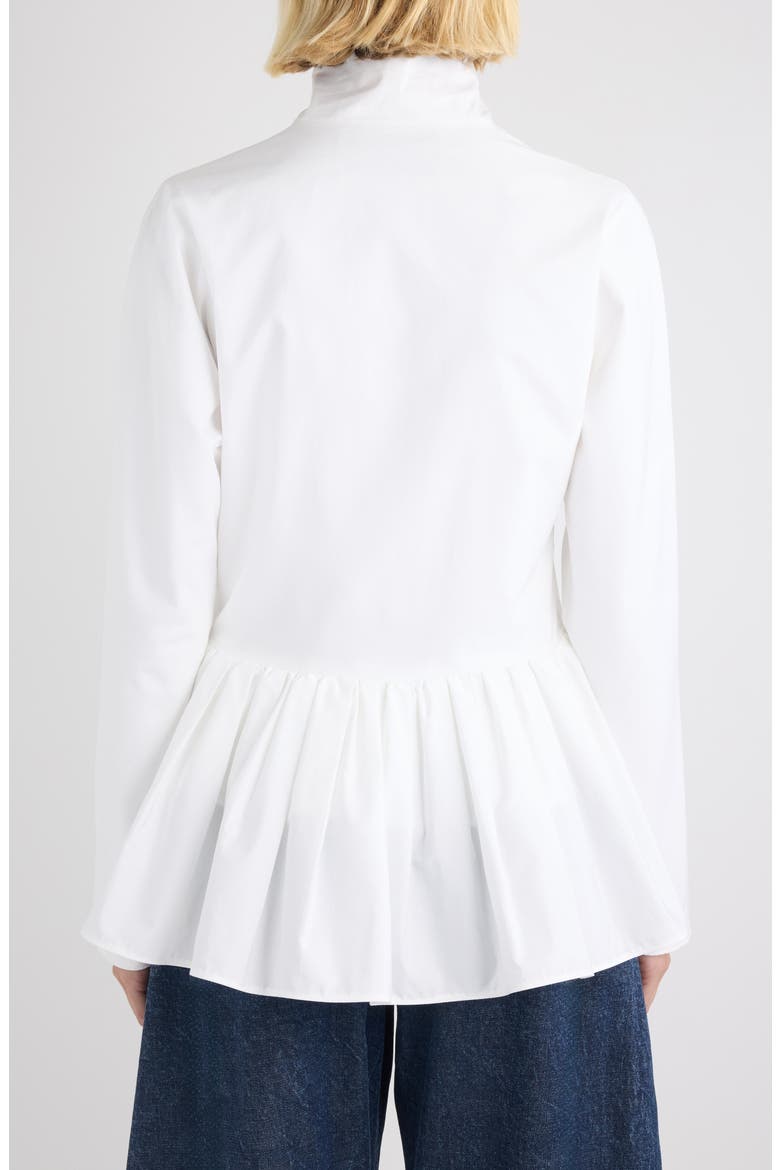 Cotton Peplum Jacket, Alternate, color, BLANC