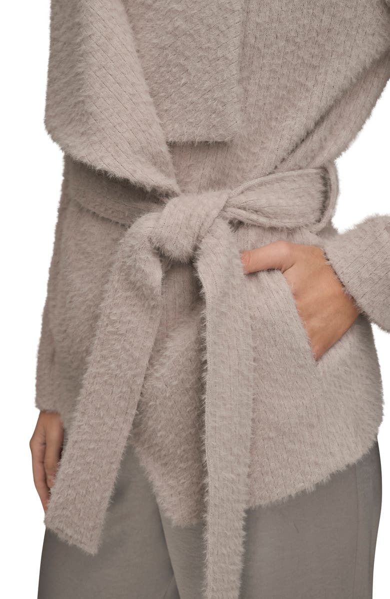 Donna Karan New York Belted Wrap Sweater Jacket, Alternate, color, Vapor