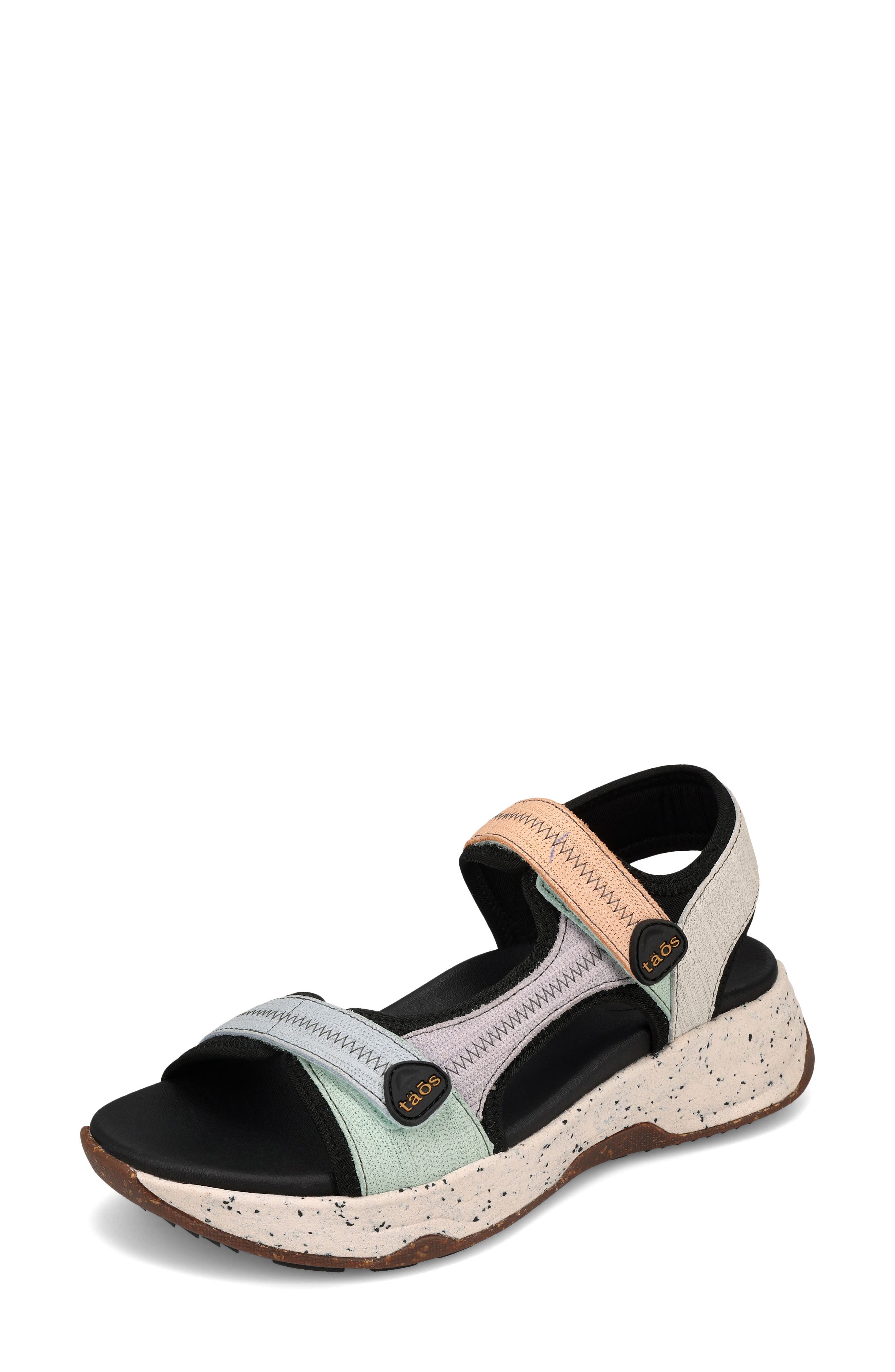 Super Side Sandal, Alternate, color, RETRO EMBOSSED MULTI