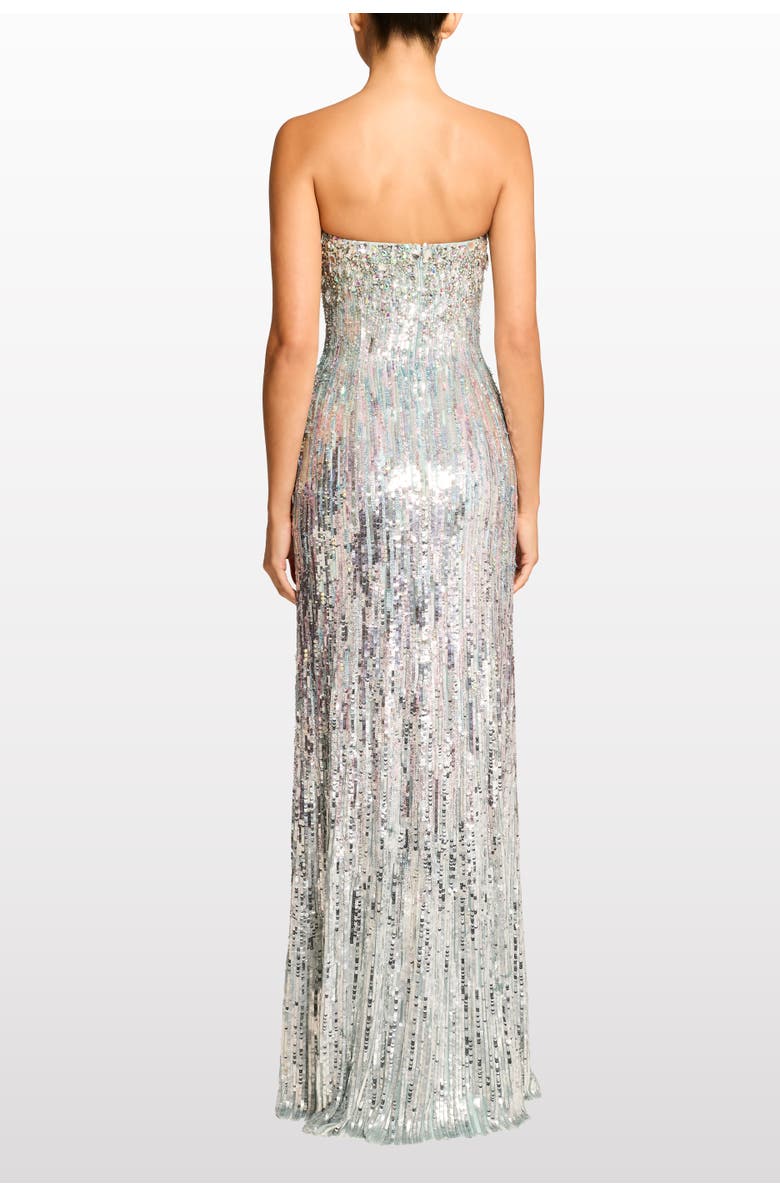 Jenny Packham Honesty Sequin-Embellished Maxi Dress, Alternate, color, Crystal Aqua