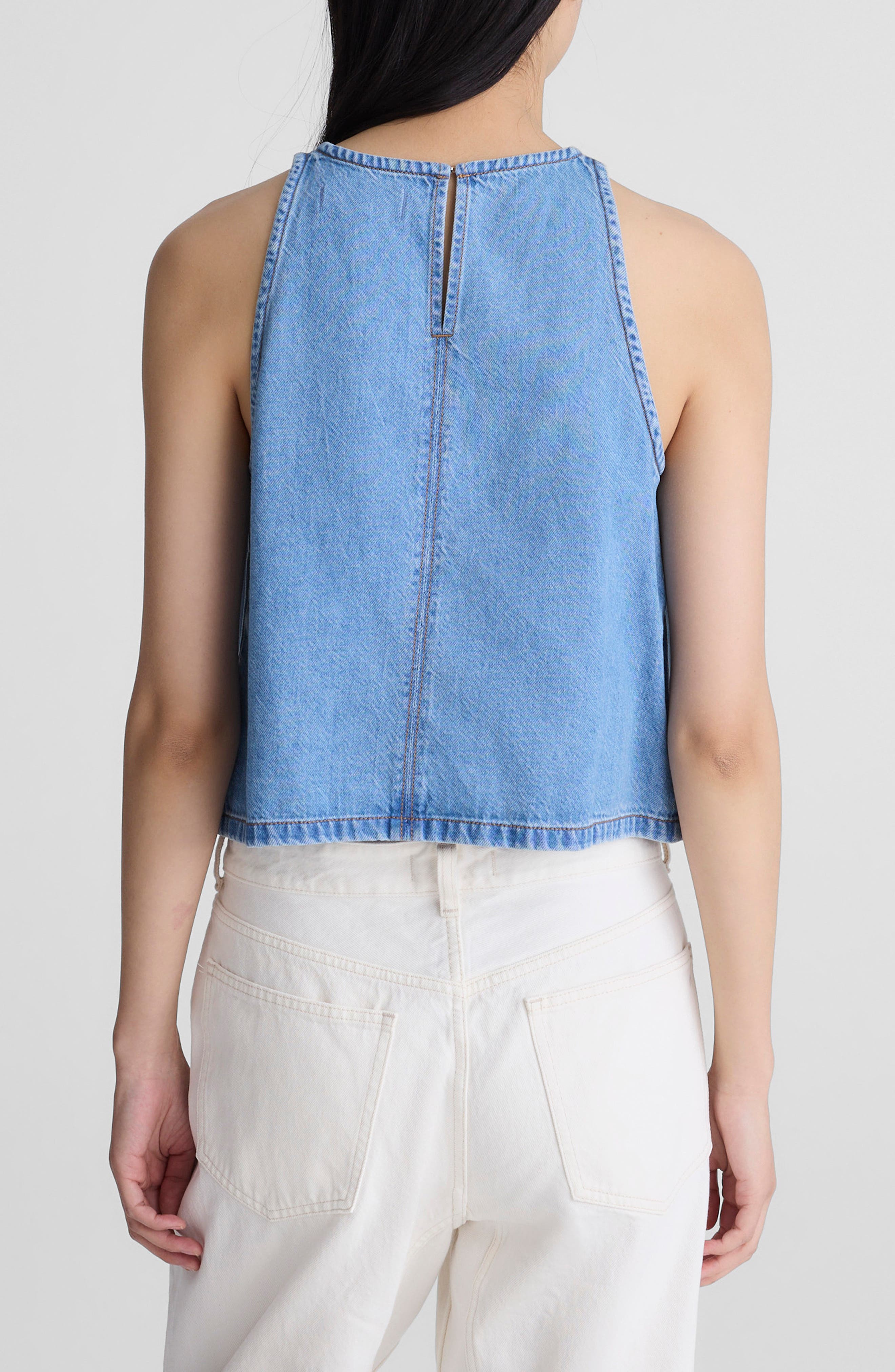 Airy Denim Shell Top - image 2