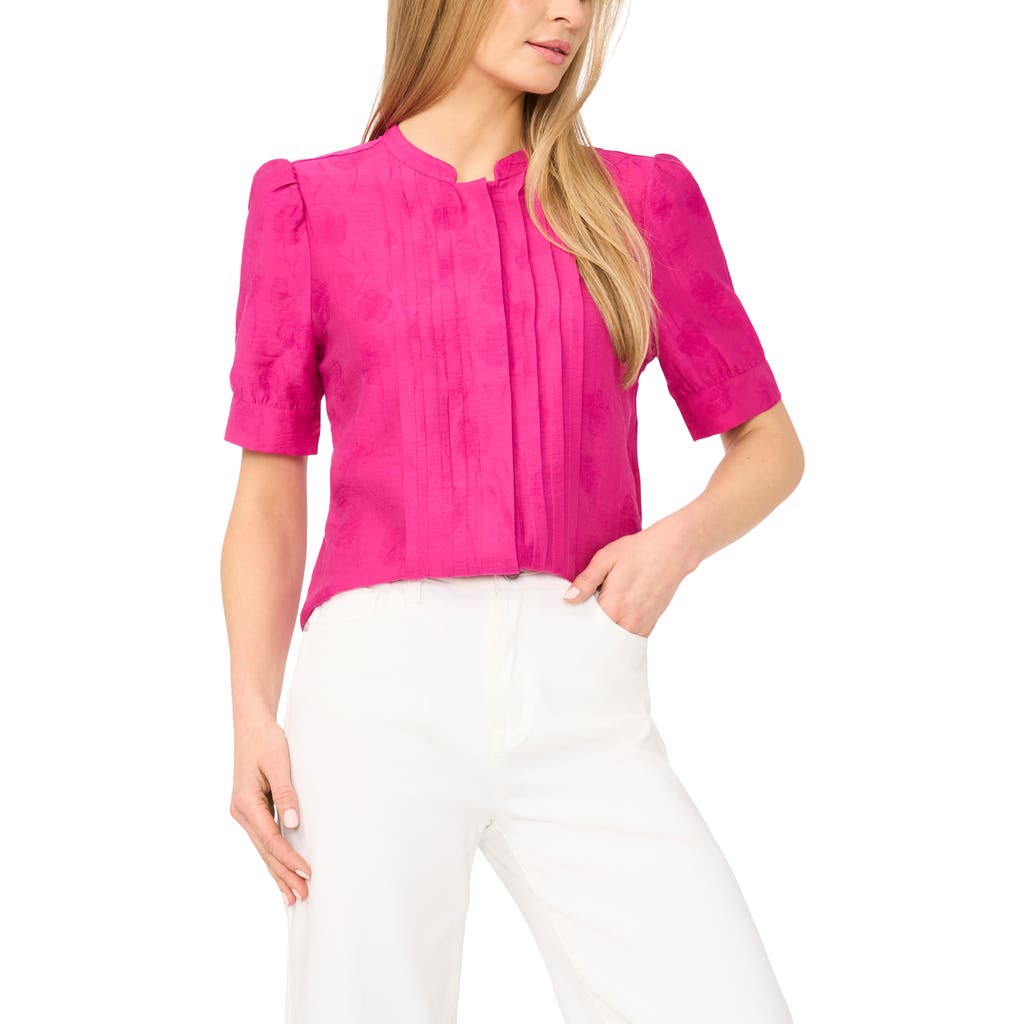 Halogenr Halogen(r) Pintuck Pleat Button-up Top In Pink