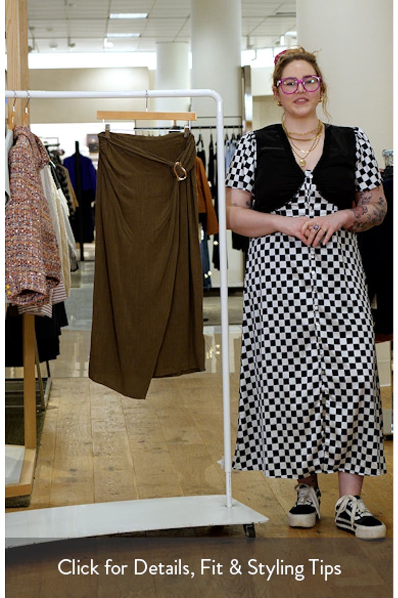 Faux Wrap Midi Skirt video