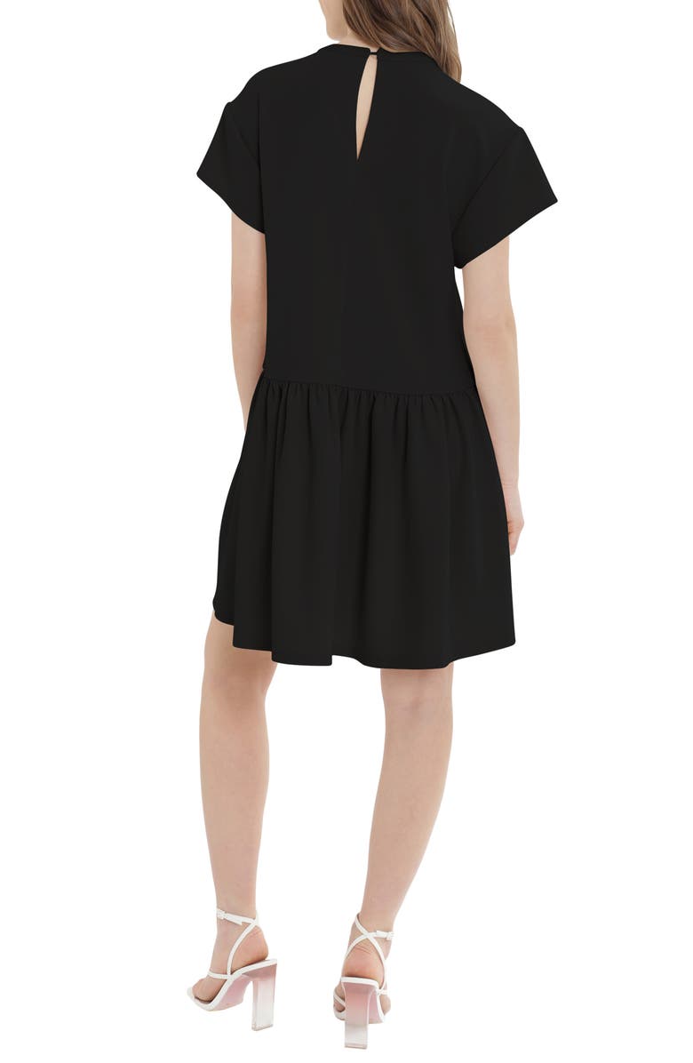 Donna Morgan Scuba Crepe Dress With Flouncy Skirt, Alternate, color, 