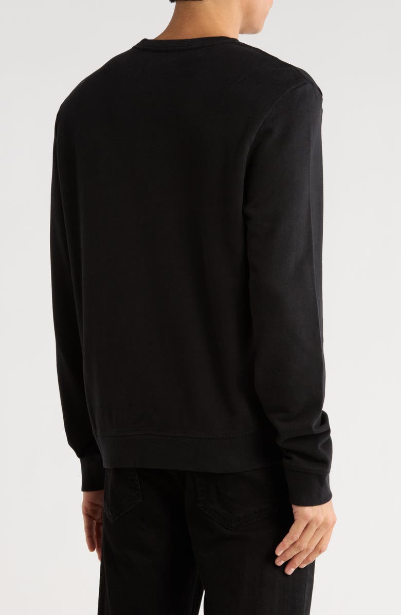 AllSaints Aven Cotton Crewneck Sweatshirt, Alternate, color, Black
