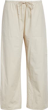 LESET Kyoto Cotton Drawstring Utility Crop Pants