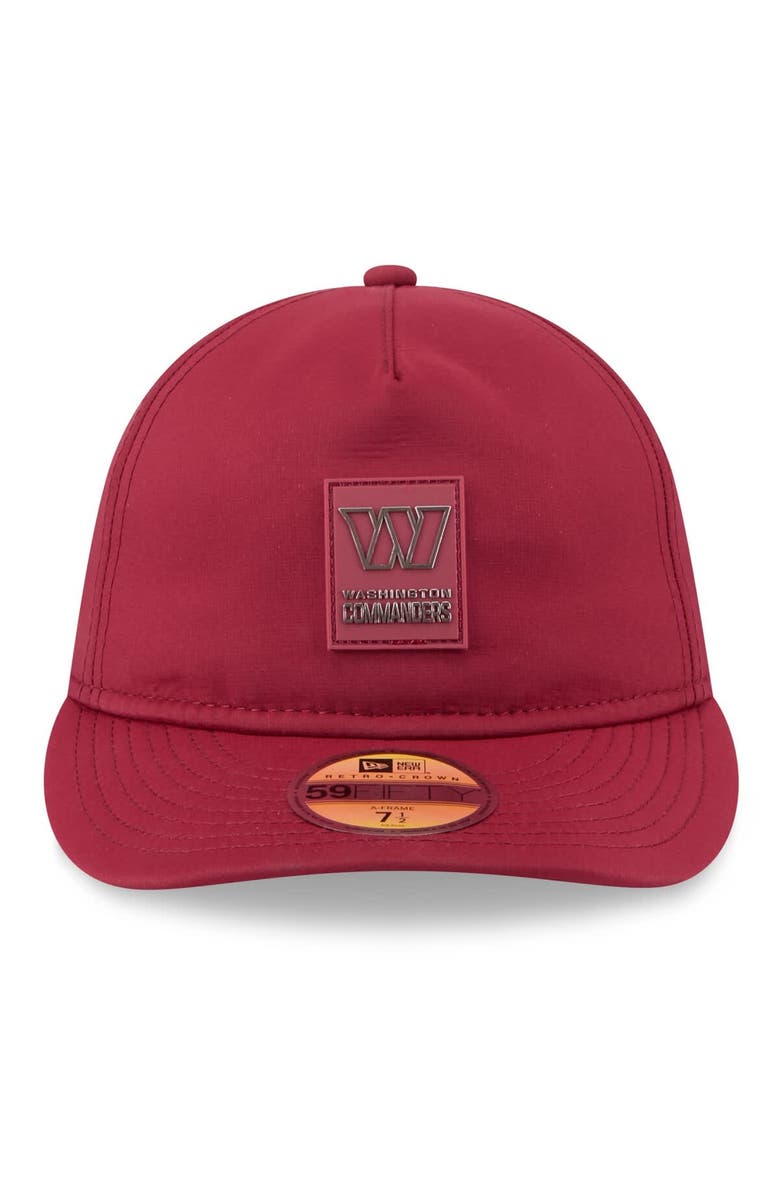 New Era Men's New Era Burgundy Washington Commanders 2025 Sideline Retro Crown 59FIFTY Fitted Hat, Alternate, color, Burgundy