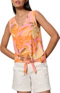 Sanctuary Floral Print Cotton Blend Tank