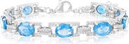 SIMONA Oval White Topaz Bracelet