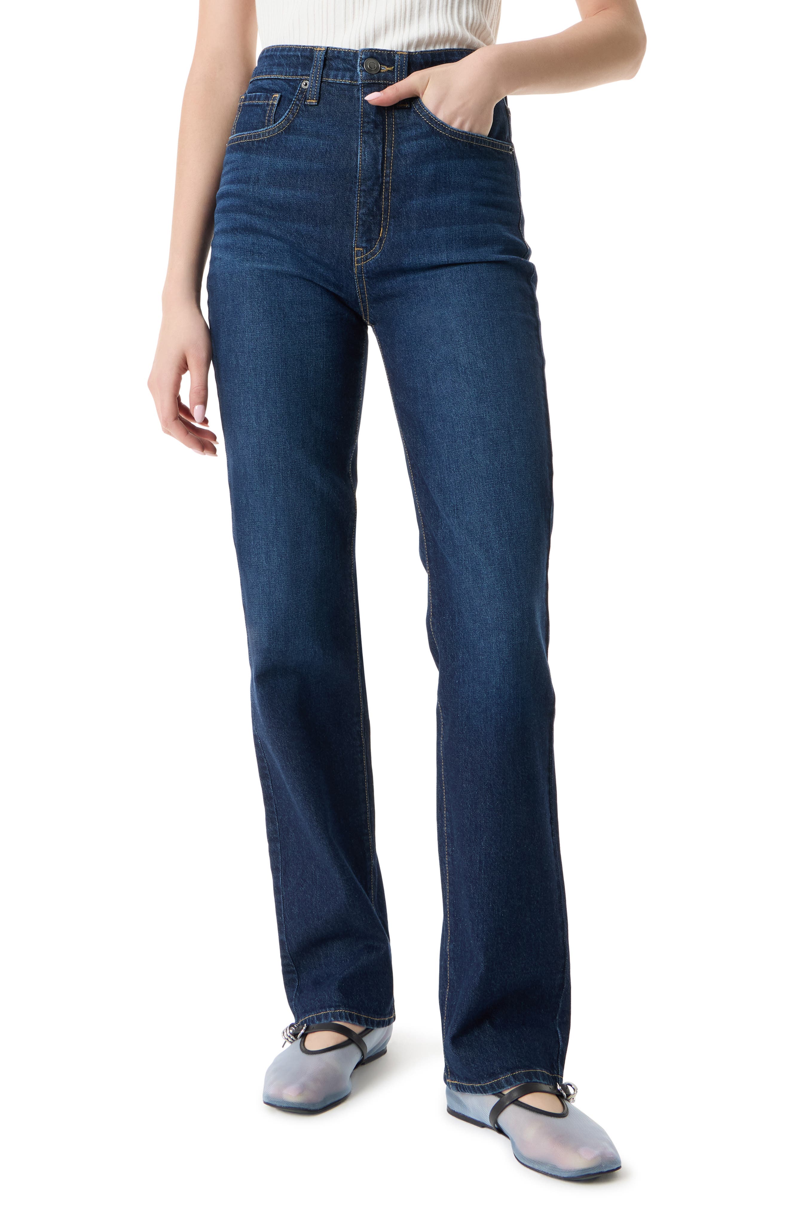 Robert Rodriguez High Rise Slim Straight Jeans