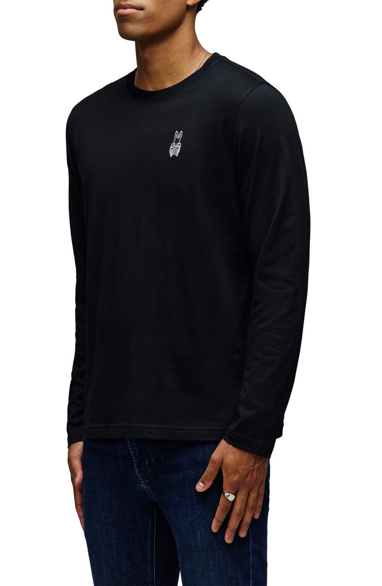 Psycho Bunny Johnny Long Sleeve Embroidered Pima Cotton Graphic T-Shirt, Alternate, color, 