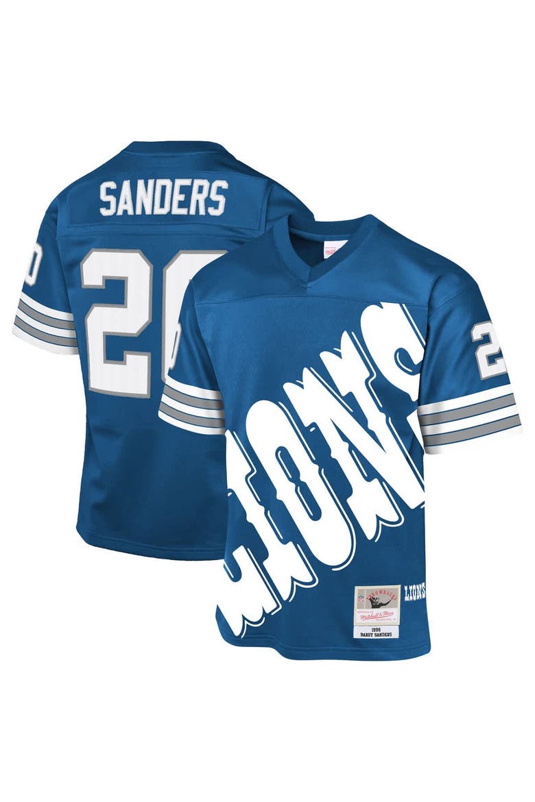 Youth Mitchell & Ness Barry Sanders Blue Detroit Lions 1996 Throwback Fashion Jersey, Alternate, color, Blue